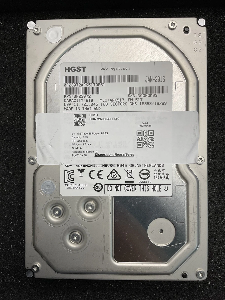 HGST Internal Hard Disk Drives 6 TB Storage Capacity for sale | eBay