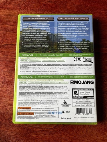Minecraft Xbox 360 Edition (Microsoft Xbox 360, 2013) No Manual - Picture 2 of 5