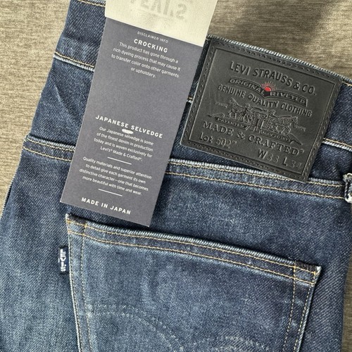 Levi’s 502 Taper Big E Selvedge Denim Jeans Made in Japan Men’s Size 33x34 NWT - Picture 3 of 17
