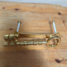 Polished Brass Key Door Knocker Height 20cm Width 6cm