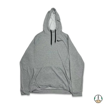 Nike Sportswear Hoodie Men Medium Gray Dri Fit Swoosh Athletic Hooded Sweatshirt