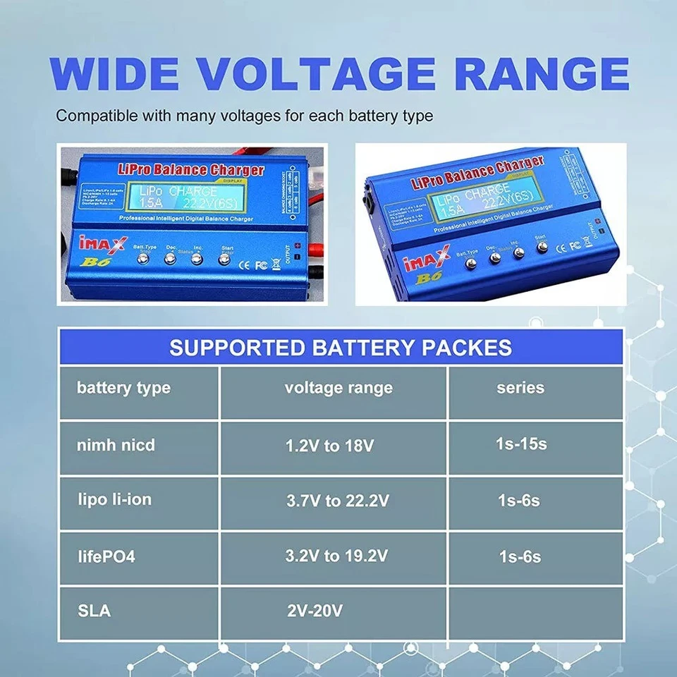 IMAX B6 LCD-Bildschirm Digital RC Lipo NiMh Akku Balance Ladegerät Lader Charger - Bild 4 von 4