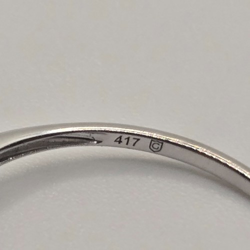 9ct White Gold Ring Peridot & Diamond Stones Ring Size S Hallmarked Pre Loved - Picture 9 of 11