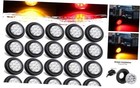 20Pcs 2" Inch Round LED Clearance Side Marker Lights Kit 9 LED w/Clear