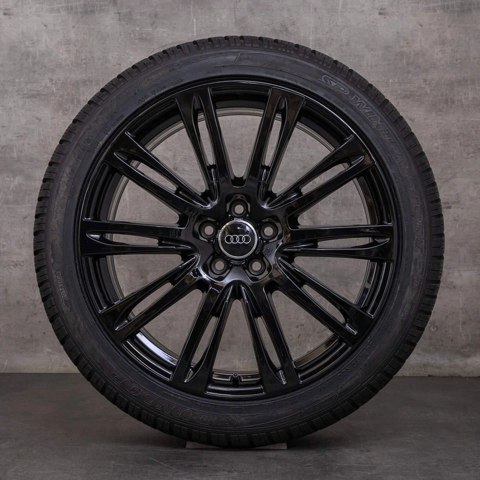 Audi A8 S8 Winterräder 20 Zoll 4H D4 Felgen 4H0601025AG schwarz glanz - Bild 3 von 4