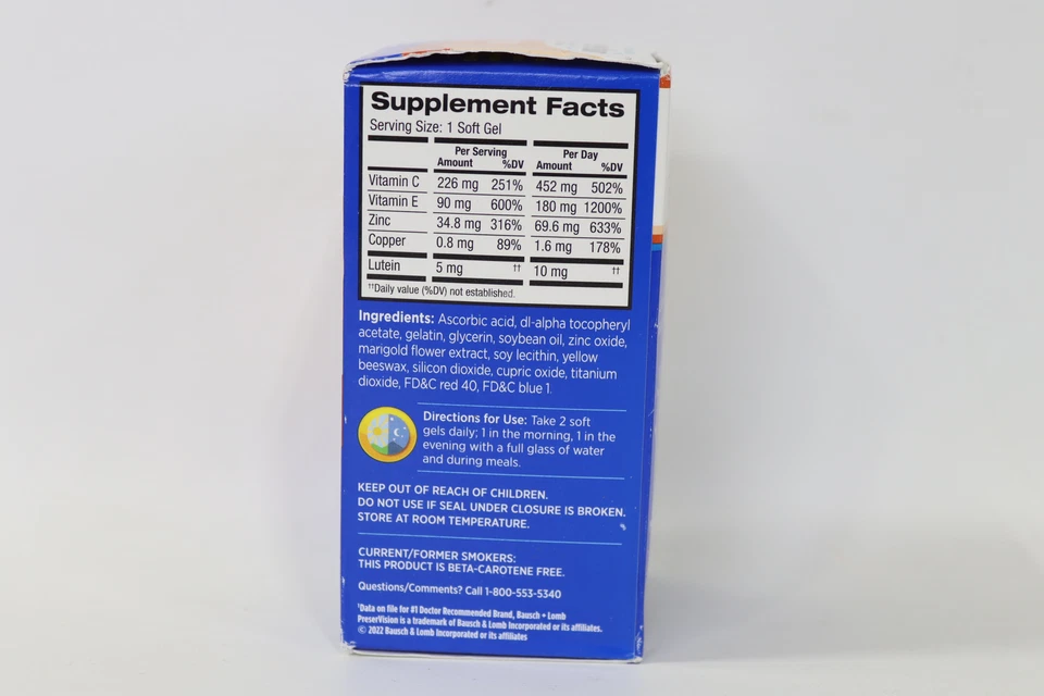 PreserVision AREDS Eye Vitamins 120 soft gels EXP: 03/30/2026 (See picture) - Image 3 of 4