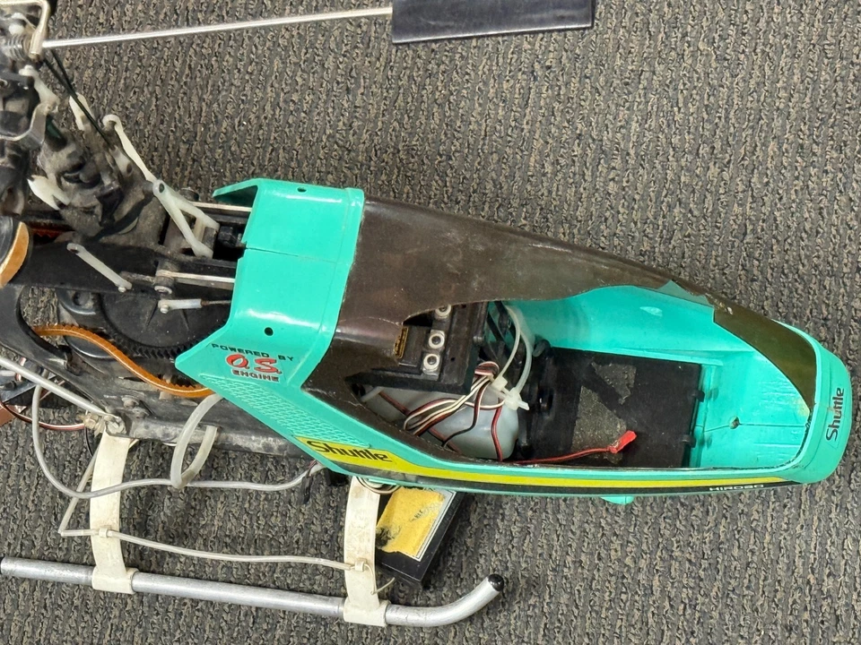 Hirobo Shuttle RC Remote Control Helicopter w/ OS Engine and Servos !! - Image 4 of 4