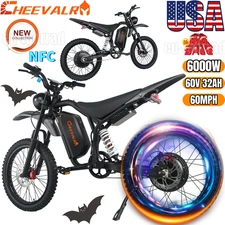 CHEEVALRY GS20 6000W Electric Dirt Bike Adults 60V 32AH Battery 90KM Range Ebike