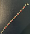 Natural Ruby Adjustable New Sterling Silver Tennis Bracelet With
