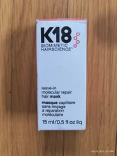 K18 Biomimetic Hairscience Leave-in Molecular Repair Hair Mask Open Box 15mL 