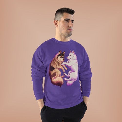 Anime Husky Hunde Nickerchen Unisex Sweatshirt, Malamute Liebhaber Geschenk, süße Wolf Grafik - Bild 24 von 28
