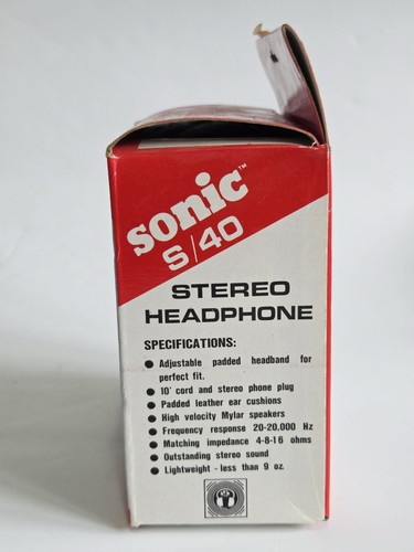Casque stéréo Sonic modèle S/40 série professionnelle neuf ancien stock vintage années 80 - Photo 13/15