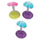 3pcs aufblasbare Pilz -Untersetzer -Tassenmatten -Trinkflaschenpolster