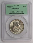 1959-D Franklin Half Dollar PCGS MS64FBL OGH