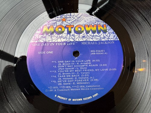 Michael Jackson "One Day In Your Life" (Motown – M8-956M1) LP/Vinyl 1981 Press - Picture 4 of 7