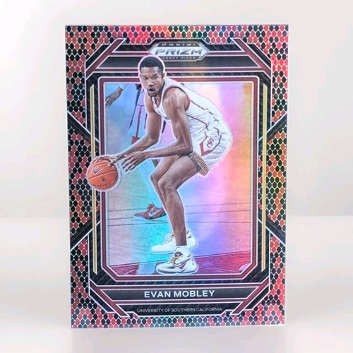 Selecciones del draft Panini Prizm 2023 Evan Mobley Venom piel de serpiente SSP USC Trojans Cavs - Imagen 1 de 3