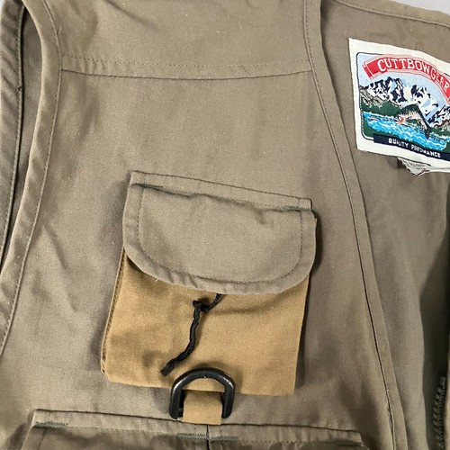 Cuttbow Gear Fishing Vest Men’s Small Khaki Multi Pocket Outdoor Utility - Picture 7 of 19