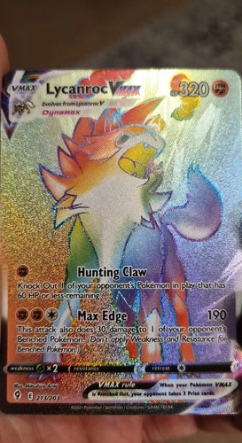 Lycanroc VMAX (Secret) 213/203 SWSH07: Evolving Skies Holo