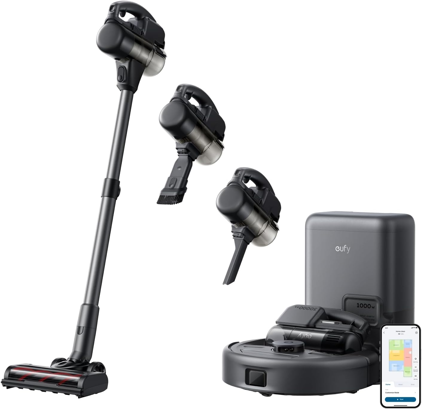 Robot Vacuum 3-In-1 E20,With Versatile Stick and Handheld Vacuum Cleaner Combo,S-image