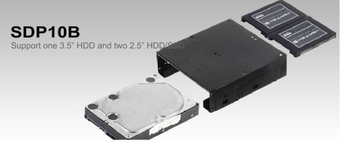 Silverstone SST-SDP10B 5.25 Bay Mount Bracket for 3.5in HDD & Dual 2.5in HDD - Picture 4 of 4
