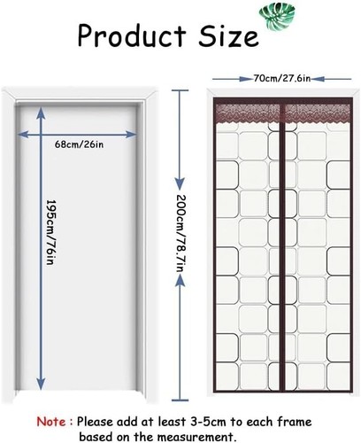 Magnetic Screen Door, Winter Anti-Cold Air Insulated Door Curtain 63"x82" - Picture 6 of 7