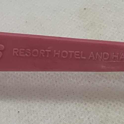 Vtg. Pink Harvey's Resort Hotel Inn Swizzle Stick Drink Cocktail Stirrer - Picture 4 of 7