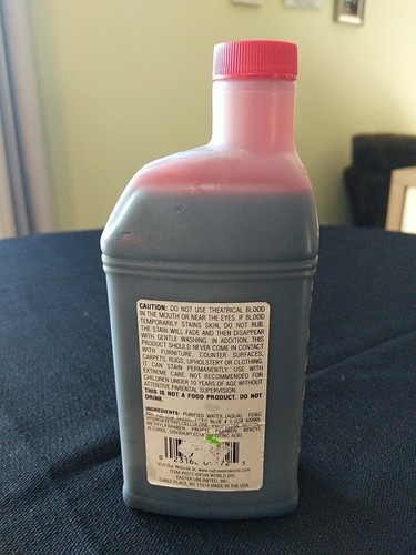 Pint of Fake Blood 16 Fl Oz Costume Film TV Theatre Accessory Washable Coagulate - Picture 2 of 6