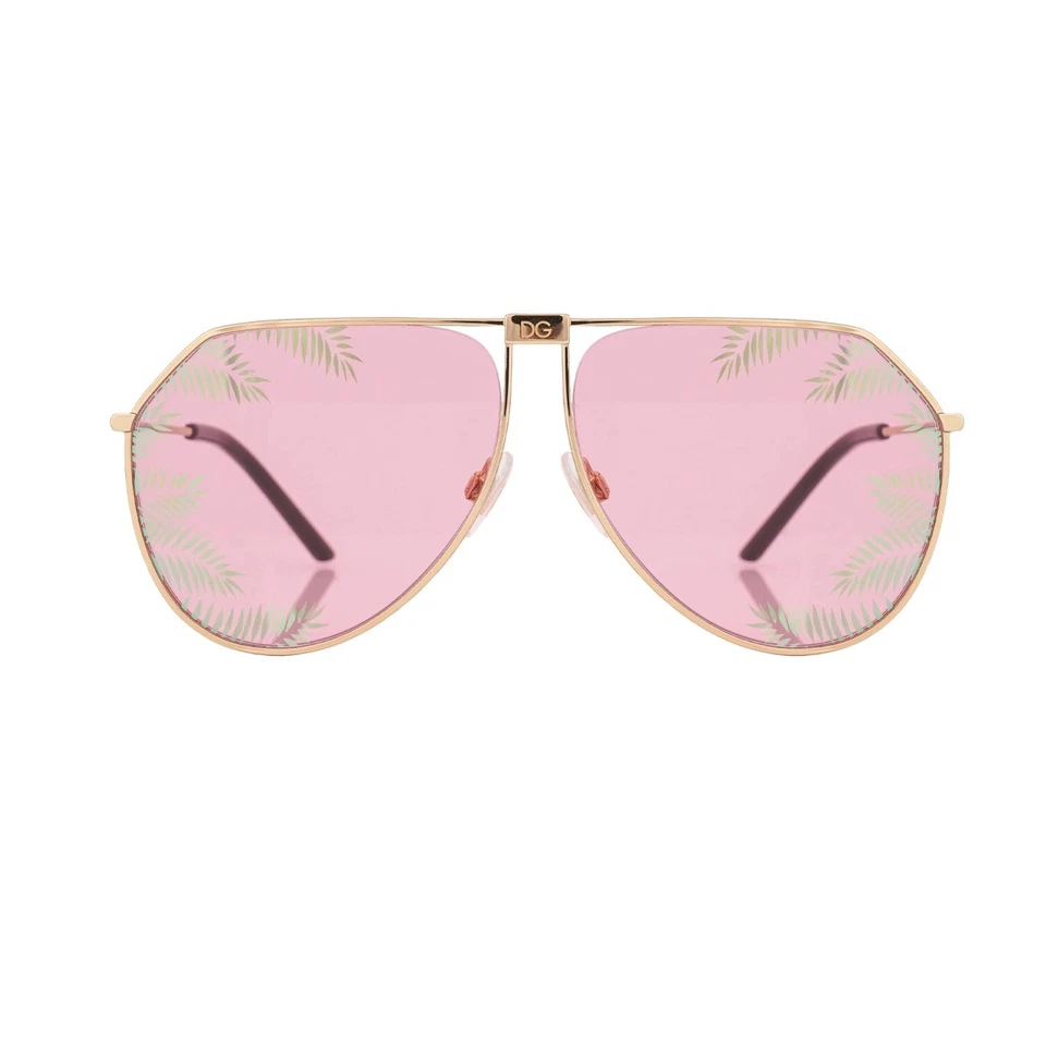 Gafas de sol DOLCE & GABBANA DJ KHALED estilo piloto de metal DG 2248 dorado rosa 13530 Foto 2 de 4