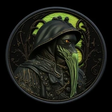 Halloween Patch Iron-on Applique Fantasy Badge Creature Plague Doctor Costume