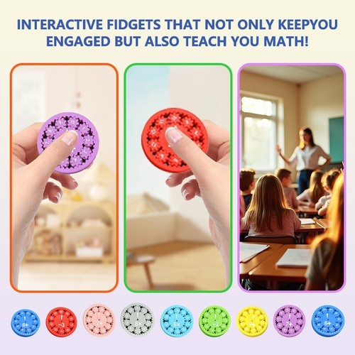 18PCS Math Fidget Spinners for Stimmers, Math Fact Fidget Spinners Math Fidget T - Picture 31 of 34