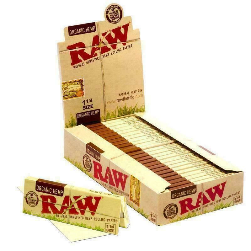 Raw Organic 1 1/4 (1.25) Rolling Papers Full Box of 24 Packs 100% Authentic. Available Now for 21.91