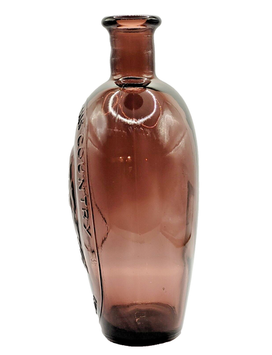 George Washington Father of Our Country Amethyst Glass Bottle Jug Farmhouse Chic - Picture 5 of 19