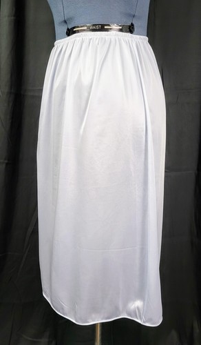 Vintage Sears hellblau-lila Nylon Slip mit Spitze getrimmt Trittfalte Größe M 12-14 - Bild 5 von 12
