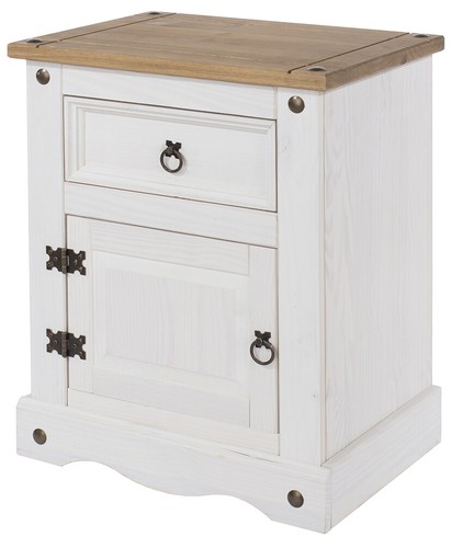 Corona Whitewashed Bedroom Chest Wardrobe Beds Bedside Ottoman Bookcase - Picture 8 of 55