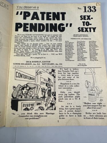 SEX TO SEXTY #133 Erotik Humor Comic Buch Cartoon Magazin Pierre Davis - Bild 3 von 8