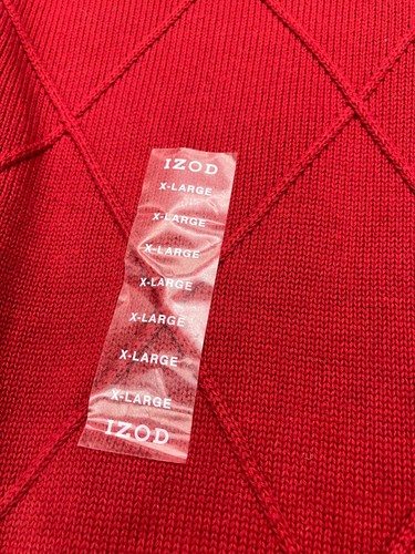 Izod Pullover Herren XL Rot Pulli Langarm Neu - Bild 7 von 16