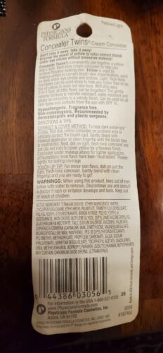 Physicians Formula Concealer Twins Cream Concealer, 3056 Yellow/Light New - Picture 2 of 2