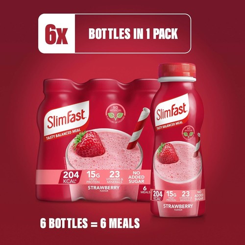 SlimFast Ready To Drink Shake Meal Replacement Shakes for Weight Loss 6 x 325 ml - Picture 8 of 54