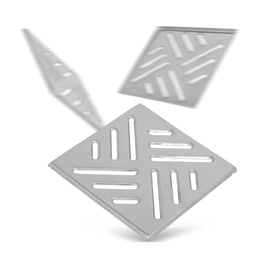 Edelstahl Abdeckung Bodenablauf für Duschablauf 140 x140mm Metallablaufrost - Bild 5 von 5