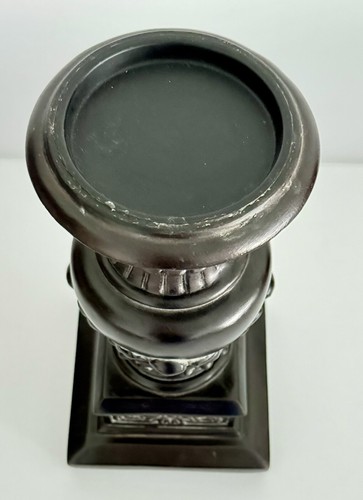 Vintage Antique Style Decorative Brown Candle Pillar Holder 10.5" Tall x 5.5" - Picture 6 of 6