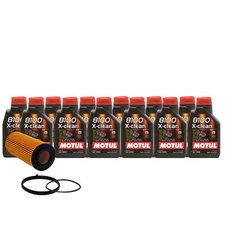 12L Motul 8100 X-CLEAN 5W40 Wix Filter Motor Oil Change Kit API SN