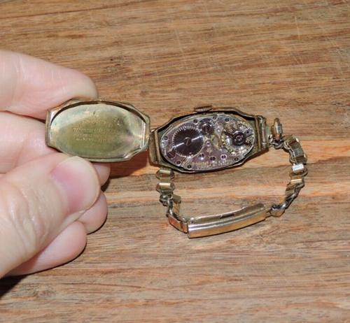 Vintage Brunvil Women's Watch Art Deco Gold Tone Swiss Manual Wind PARTS/REPAIR - Picture 14 of 19