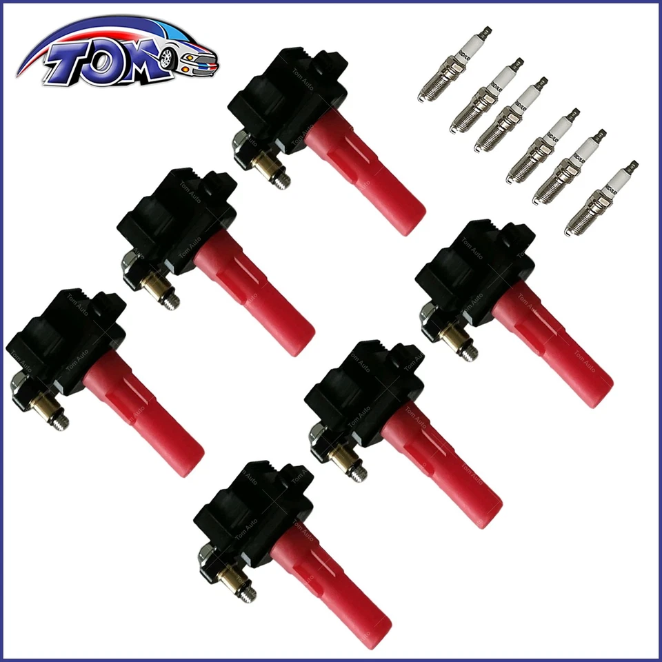 6X Ignition Coil & Spark Plug For 2006-2007 Subaru B9 Tribeca 3.0L H6 UF287 - Изображение 2 из 4