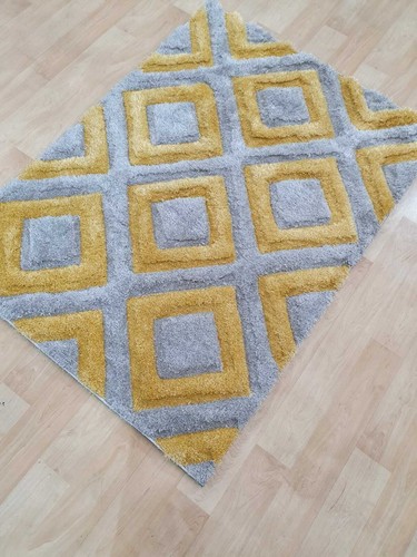 Mustard 3D Super Soft Polyester Rug Small Large Thick Soft High Quality Modern - Picture 24 of 26