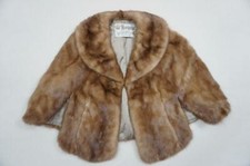 VINTAGE MARQUISE TOLEDO FURS MINK STOLE/CAPE/CAPELET/SHAWL INITIALS INSIDE
