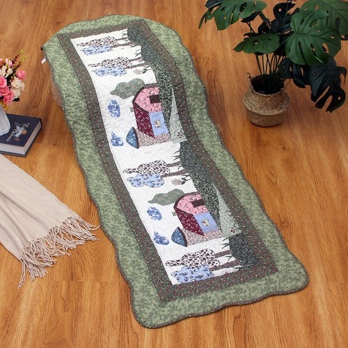 shabby cotton quilted door floor mat rug runner sofa couch anti-slip 50x135cm nr - Picture 7 of 40