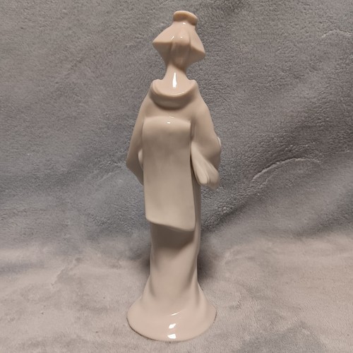 White Porcelain Glazed Japanese Geisha Figurine Unbranded Japan - Picture 5 of 11