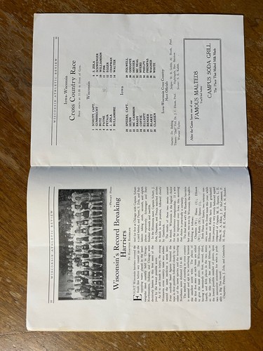 1926 Iowa Hawkeyes vs Wisconsin Badgers football program/BURT INGWERSEN!!! - Picture 14 of 22
