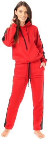 Womens Full Tracksuit Jogging Top Bottom Fleece Hoodie Sweatshirt Joggers Outfit - Picture 15 of 16