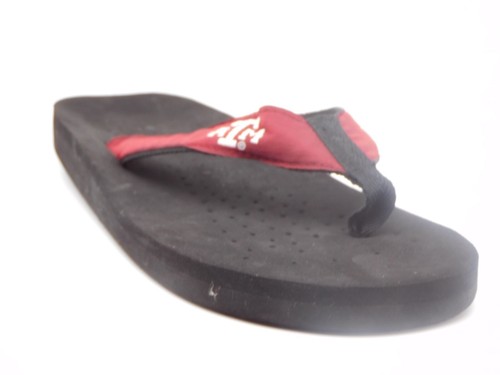 Texas A&M Aggies Causal Footwear Ncaa Apparel Flip Flop Sandals Logo Us Size 12